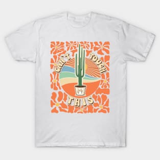 Mothers day plant  lover groovy sarcastic cactus funny Cant touch this T-Shirt